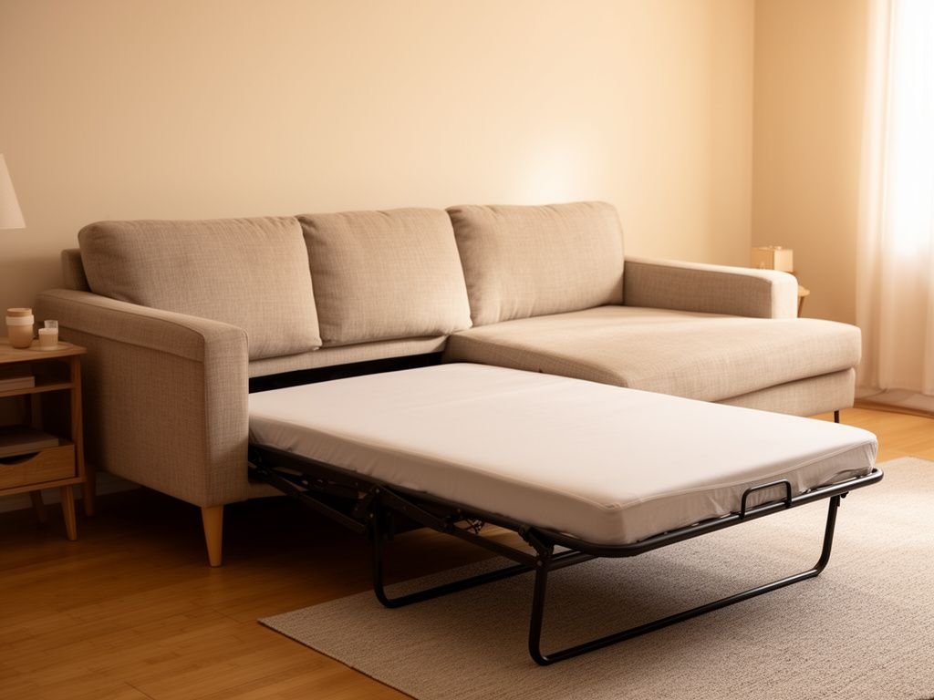 Sofa kéo thành giường thông minh trong phòng khách nhỏ