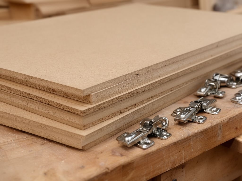 Tư Vấn Mua Kích Thước Tủ Giày Giá Rẻ Chuẩn Không Gian Tấm gỗ MDF và phụ kiện bản lề dùng làm tủ giày giá rẻ