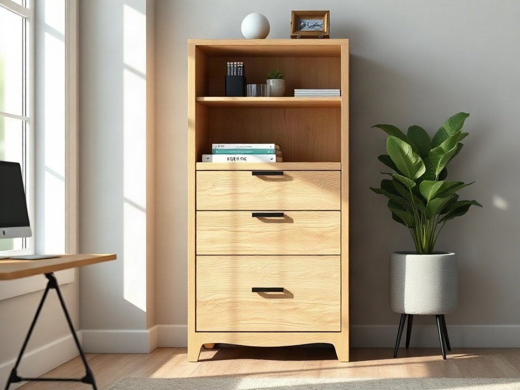 Tủ hồ sơ giá rẻ thiết kế đơn giản đặt góc văn phòng nhỏ